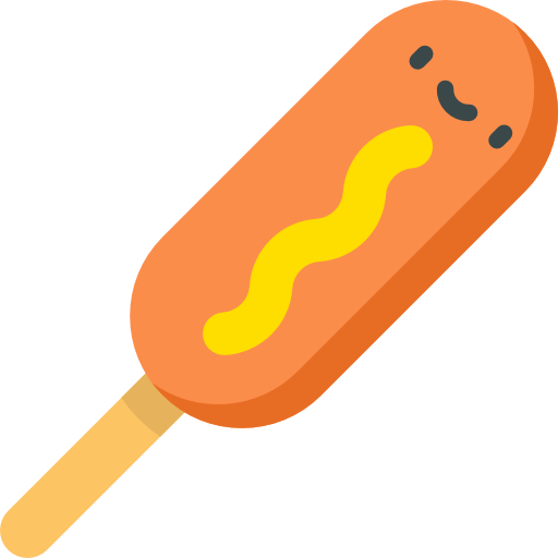 Corndog Kawaii Flat icon