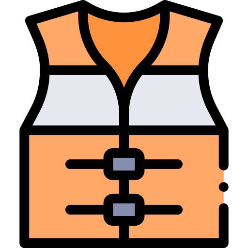 Life vest Detailed Rounded Lineal color icon