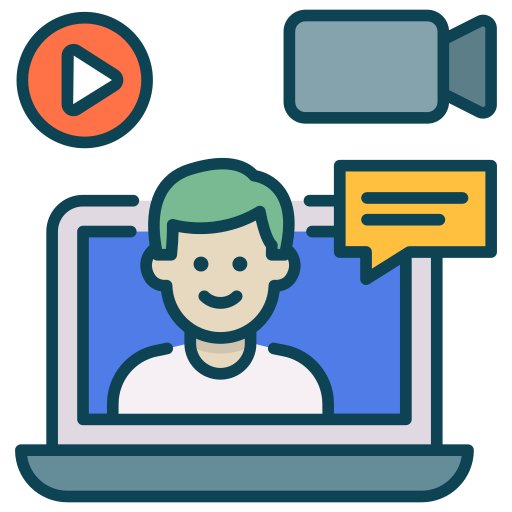 chat de vídeo icono gratis