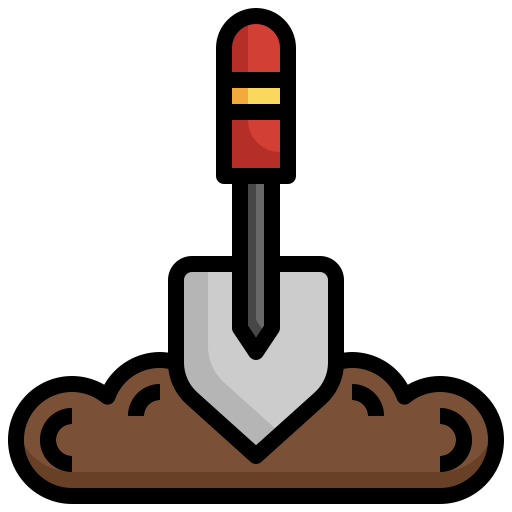 Trowel Surang Lineal Color icon