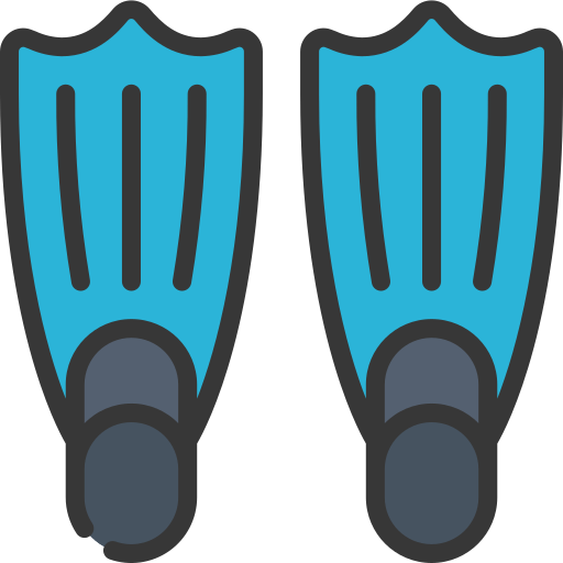 Flippers Generic Outline Color icon