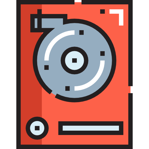 Hard disk Detailed Straight Lineal color icon