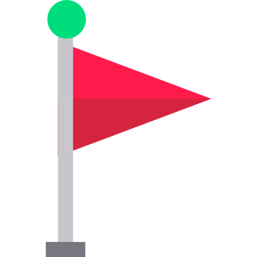 red triangle flag icon