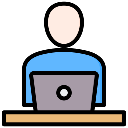 trabajador de la computadora icono gratis