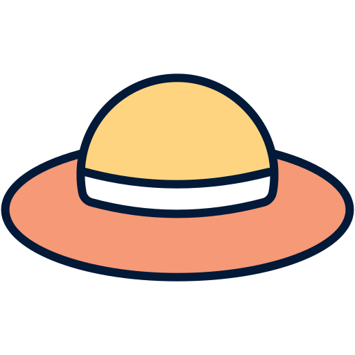 Sun hat Generic Outline Color icon