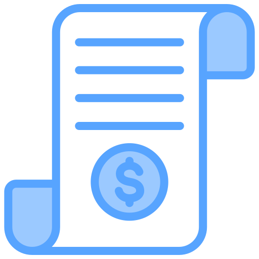 Invoice Generic Blue icon