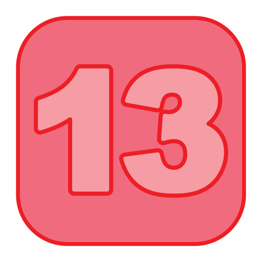 Thirteen Clipart