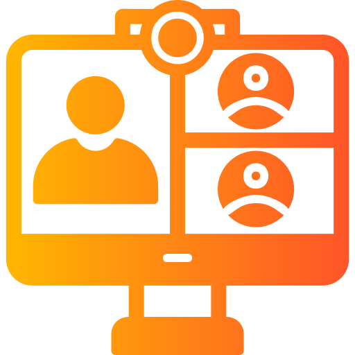 Generic Flat Gradient Conference Call Icon