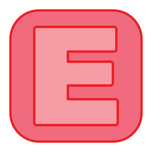 Letter e Generic Outline Color icon