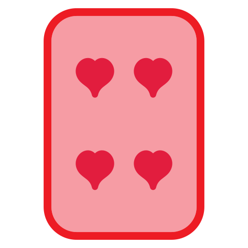 cuatro de corazones icono gratis