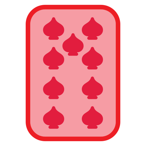 Nine of spades Generic Outline Color icon