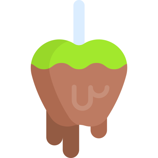 manzana de caramelo icono gratis