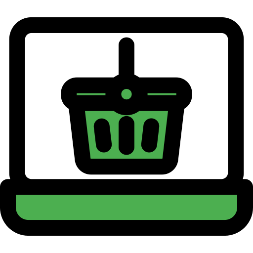 las compras en línea icono gratis
