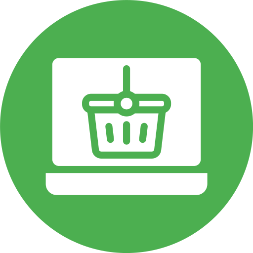 las compras en línea icono gratis