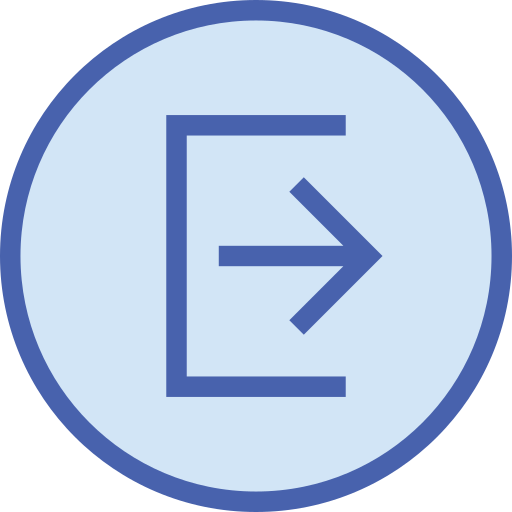 Logout Generic Blue Icon