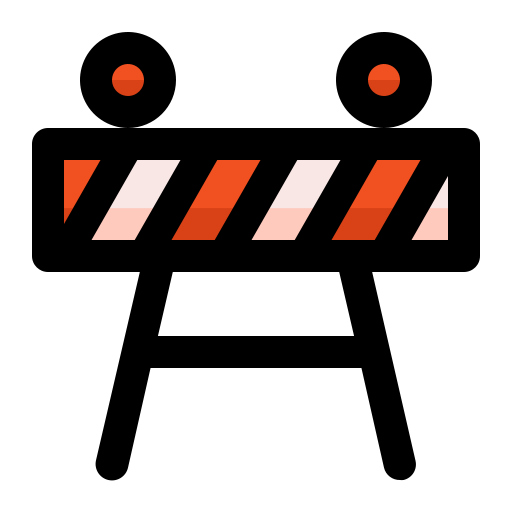 Road Barrier Generic Outline Color Icon