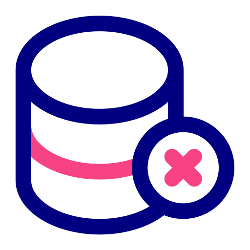 eliminar base de datos icono gratis