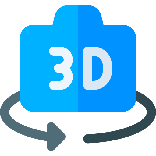 cámara 3d icono gratis