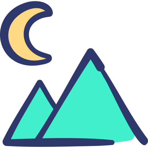 paisaje nocturno icono gratis