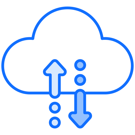 datos en la nube icono gratis