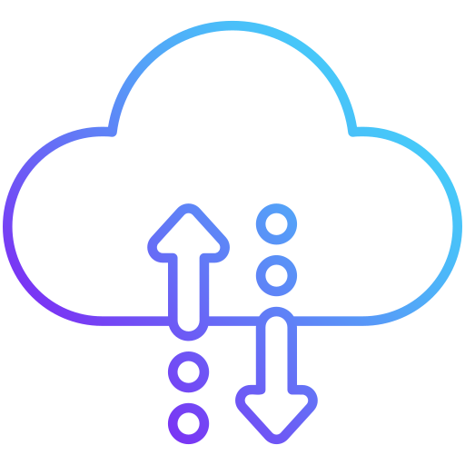 datos en la nube icono gratis