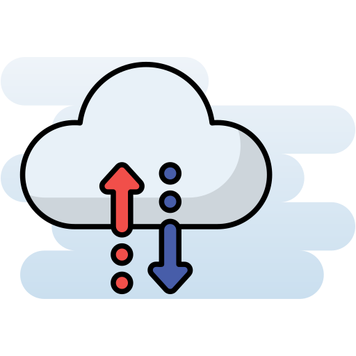 datos en la nube icono gratis