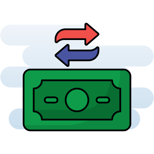 transacción monetaria icono gratis