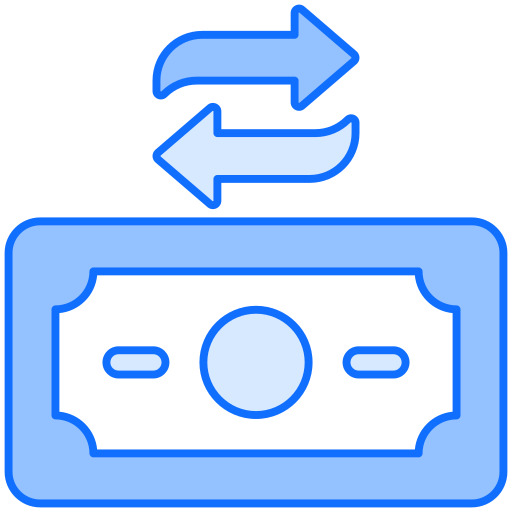 Money transaction Generic Blue icon