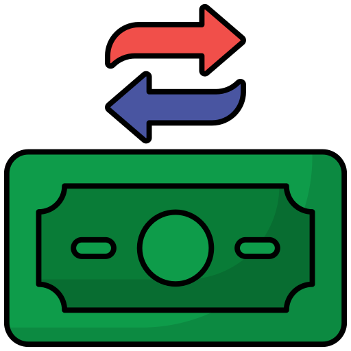 transacción monetaria icono gratis