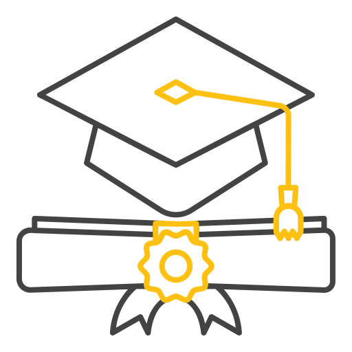 sombrero de graduado icono gratis