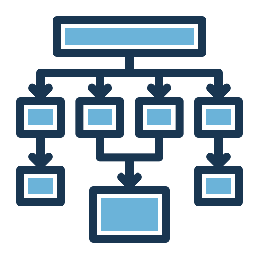 diagrama de flujo icono gratis