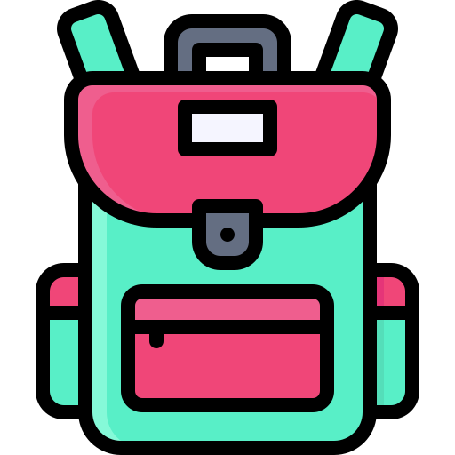 bolsa para la escuela icono gratis