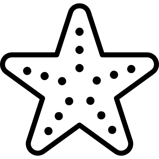 estrella de mar con puntos icono gratis