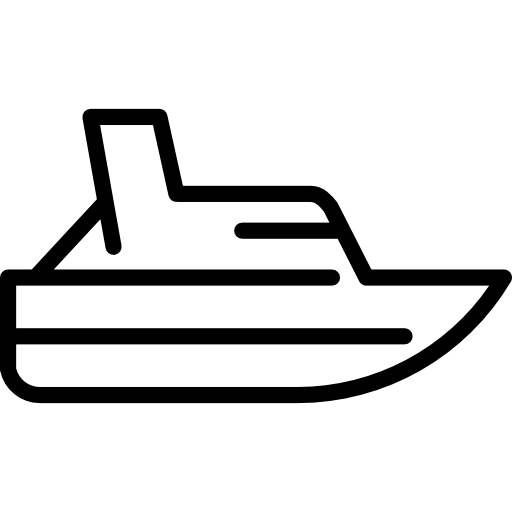 Speed Boat Facing Right free icon