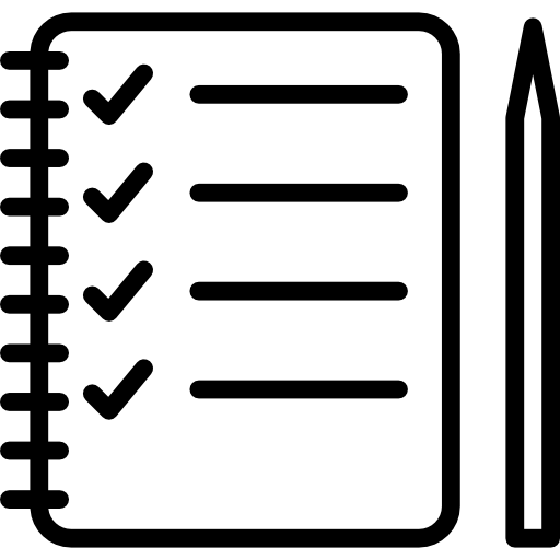lista de verificación y lápiz icono gratis
