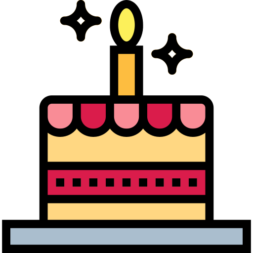 Birthday Cake Smalllikeart Lineal Color Icon