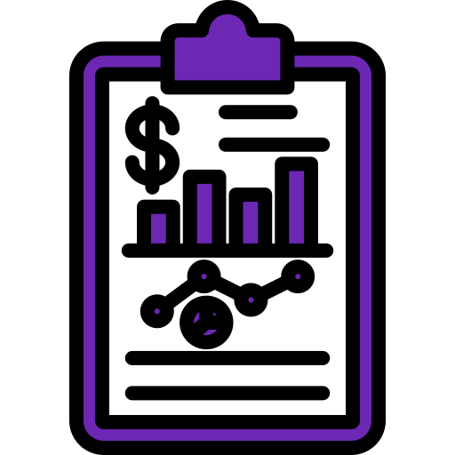 reporte de negocios icono gratis