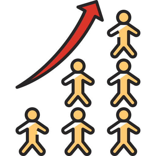 superpoblación icono gratis