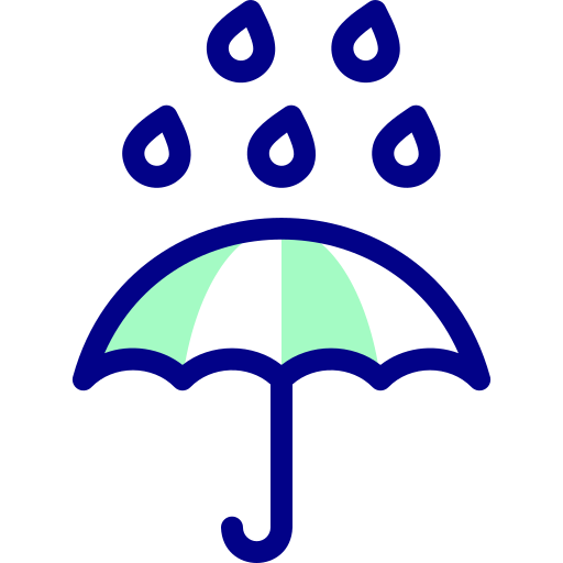 Umbrella Detailed Mixed Lineal color icon