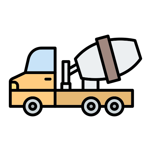 Cement truck Generic Outline Color icon