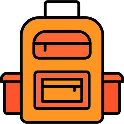 bolsa para la escuela icono gratis