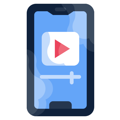 vídeo móvil icono gratis