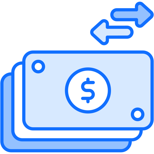 Cash flow free icon