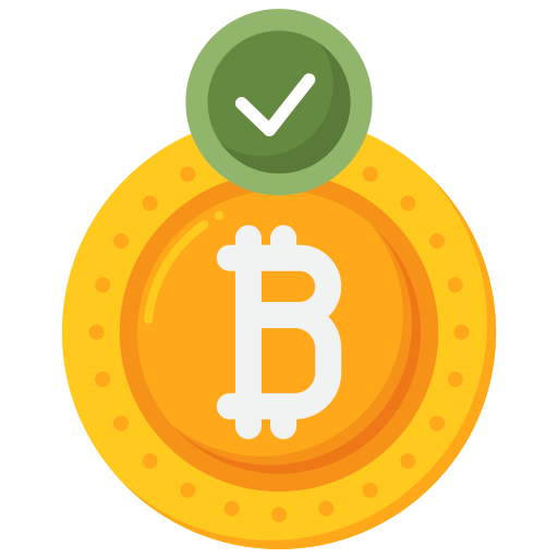 bitcoin aceptado icono gratis