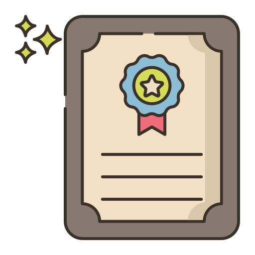 Certificate free icon