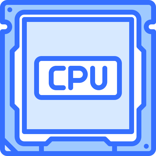 Cpu Coloring Blue icon