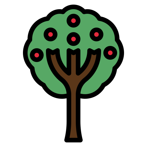 árbol de manzana icono gratis