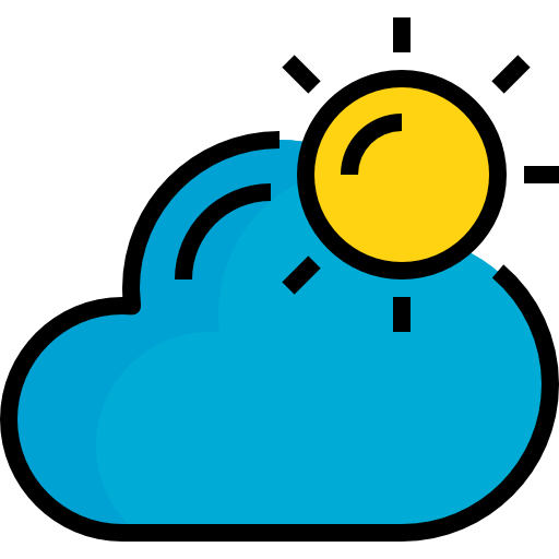 Cloudy kank Lineal Color icon