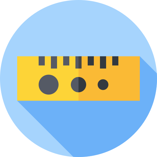 Ruler Flat Circular Flat icon