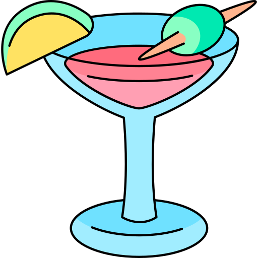 Cocktail Generic Thin Outline Color icon